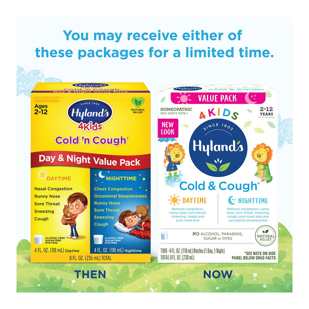 Hylands 4 Kids Cold and Cough Day and Night Value Pack, 8 Oz